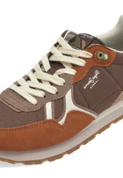 Pantofi sport PEPE JEANS maro, MS40048, din material textil si piele naturala imagine