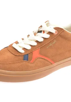 Pantofi sport PEPE JEANS maro, TRAVIS CITY, din piele naturala imagine