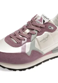 Pantofi sport PEPE JEANS mov, BRIT PRINTY, din material textil imagine