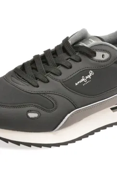 Pantofi sport PEPE JEANS negri, MS40007, din material textil imagine