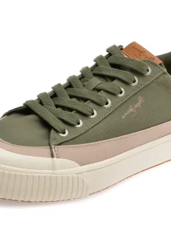 Pantofi sport PEPE JEANS verzi, BEN WASH, din material textil imagine