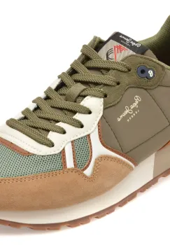 Pantofi sport PEPE JEANS verzi, MS40028, din material textil si piele naturala imagine