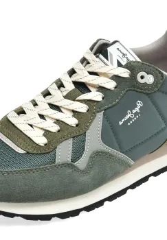 Pantofi sport PEPE JEANS verzi, MS40050, din material textil si piele naturala imagine
