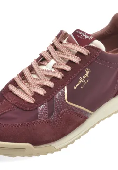Pantofi sport PEPE JEANS visinii, LS60090, din material textil si piele naturala imagine