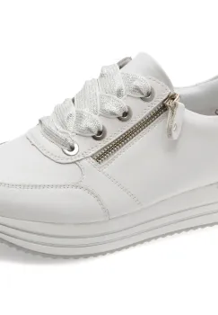 Pantofi sport REMONTE albi, D1302, din piele naturala imagine