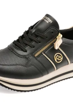 Pantofi sport REMONTE negri, D1327, din piele naturala imagine