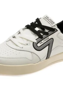 Pantofi sport REPLAY alb-negru, MZ5N08L, din piele naturala imagine