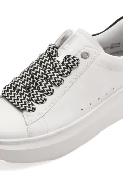 Pantofi sport RIEKER albi, W1201, din piele naturala imagine