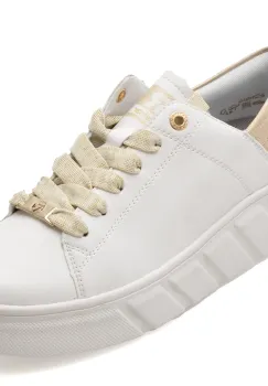 Pantofi sport RIEKER albi, W2602, din piele naturala imagine