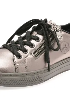 Pantofi sport RIEKER argintii, L59L1, din piele naturala imagine