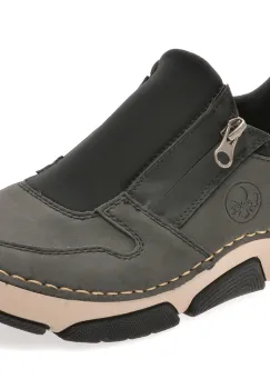Pantofi sport RIEKER negri, 45965, din piele ecologica imagine