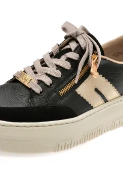 Pantofi sport RIEKER negri, M1912, din piele naturala imagine
