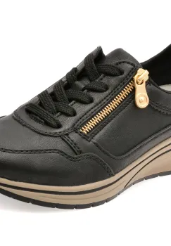 Pantofi sport RIEKER negri, N9501, din piele ecologica imagine