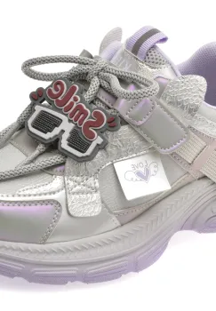 Pantofi sport SELECTION KIDS argintii, 532210, din material textil imagine