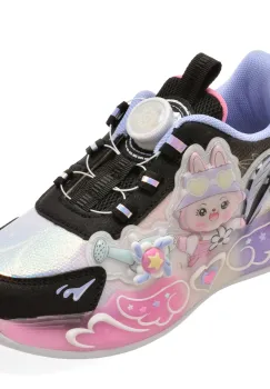 Pantofi sport SELECTION KIDS negri, W886, din material textil imagine