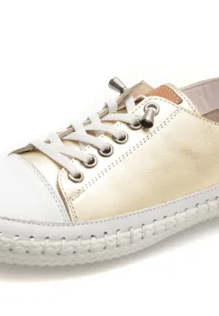 Pantofi sport SHOOZY aurii, EV2898, din piele naturala imagine