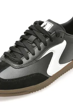 Pantofi sport SKECHERS alb-negru, 185232, din piele naturala imagine