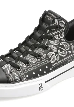 Pantofi sport SKECHERS alb-negru, 251017, din piele naturala imagine