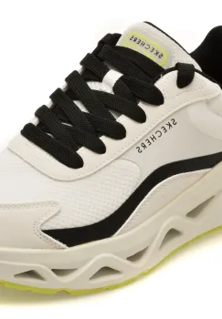 Pantofi sport SKECHERS alb-negru, UNO GLIDE-STEP, din material textil imagine