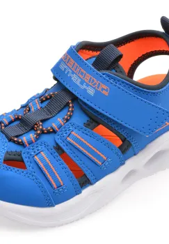 Pantofi sport SKECHERS albastri, SOLA GLOW SANDAL, din piele ecologica imagine