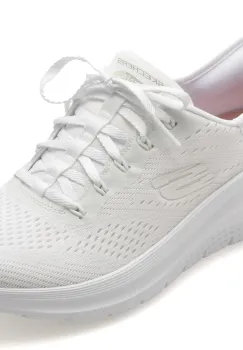 Pantofi sport SKECHERS albi, 150066, din material textil imagine