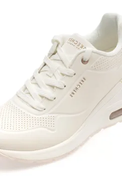 Pantofi sport SKECHERS albi, 155401, din piele ecologica imagine