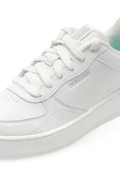 Pantofi sport SKECHERS albi, 185160, din piele ecologica imagine