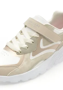 Pantofi sport SKECHERS albi, 310380L, din piele ecologica imagine