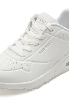 Pantofi sport SKECHERS albi, 73690, din piele ecologica imagine