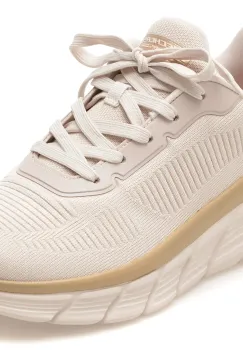 Pantofi sport SKECHERS albi, BOBS B FLEX HI, din material textil imagine