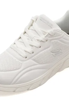 Pantofi sport SKECHERS albi, BOBS B FLEX LO, din piele ecologica imagine