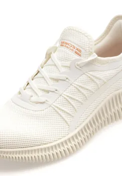 Pantofi sport SKECHERS albi, BOBS GEO, din material textil imagine