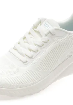 Pantofi sport SKECHERS albi, BOBS SQUAD CHAOS, din material textil imagine