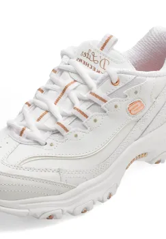 Pantofi sport SKECHERS albi, D LITES, din piele naturala imagine