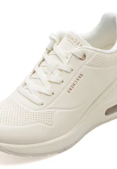 Pantofi sport SKECHERS albi, MILLION AIR, din piele ecologica imagine