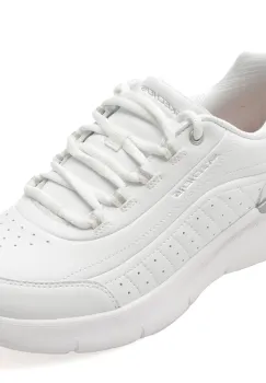 Pantofi sport SKECHERS albi, SKECH-AIR DYNAMIGHT 2.0, din piele ecologica imagine