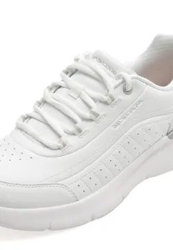 Pantofi sport SKECHERS albi, SKECH-AIR DYNAMIGHT 2.0, din piele ecologica imagine