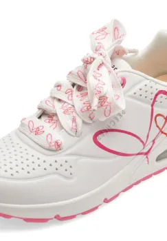 Pantofi sport SKECHERS albi, UNO, din piele ecologica imagine