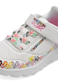 Pantofi sport SKECHERS albi, UNO LITE, din piele ecologica imagine