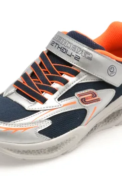 Pantofi sport SKECHERS argintii, METEOR-LIGHTS, din material textil imagine