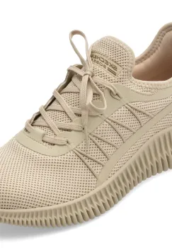 Pantofi sport SKECHERS bej, BOBS GEO, din material textil imagine