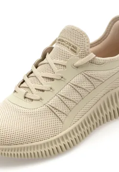 Pantofi sport SKECHERS bej, BOBS GEO , din piele ecologica imagine