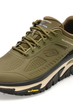 Pantofi sport SKECHERS kaki, ARCH FIT ROAD WALKER, din piele naturala imagine