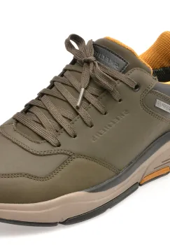 Pantofi sport SKECHERS kaki, BENAGO, din piele naturala imagine
