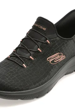 Pantofi sport SKECHERS negri, 150128, din material textil imagine