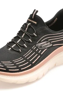 Pantofi sport SKECHERS negri, 150611, din material textil imagine