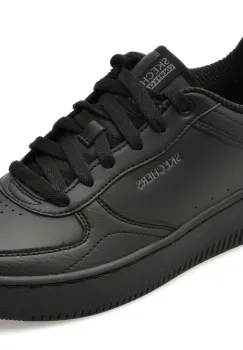 Pantofi sport SKECHERS negri, 185160, din piele ecologica imagine