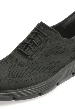 Pantofi sport SKECHERS negri, 205303, din material textil imagine