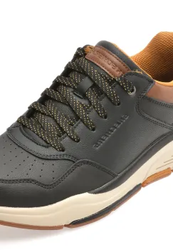 Pantofi sport SKECHERS negri, BENAGO, din piele naturala imagine