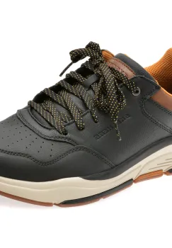 Pantofi sport SKECHERS negri, BENAGO, din piele naturala imagine